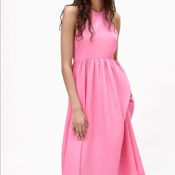 ZARA POPLIN HALTER DRESS - Picture 3 of 7